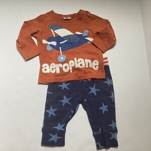 Baby Boden Aeroplane Airplane Star Outfit